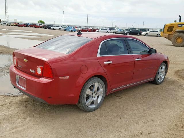 1G1ZC5E0XCF261893 - 2012 CHEVROLET MALIBU 1LT 红色 照片 4