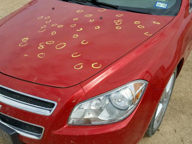 1G1ZC5E0XCF261893 - 2012 CHEVROLET MALIBU 1LT 红色 照片 9