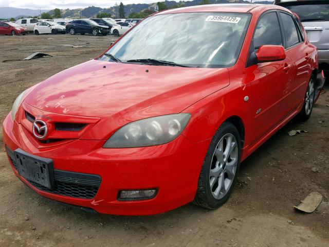 JM1BK344181856902 - 2008 MAZDA 3 HATCHBAC RED photo 2