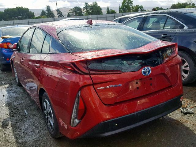 JTDKARFP5J3091815 - 2018 TOYOTA PRIUS PRIM 红色 照片 3