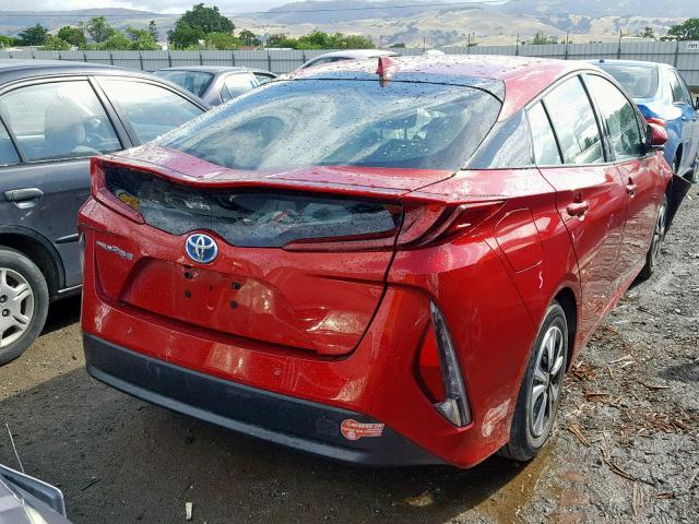 JTDKARFP5J3091815 - 2018 TOYOTA PRIUS PRIM 红色 照片 4