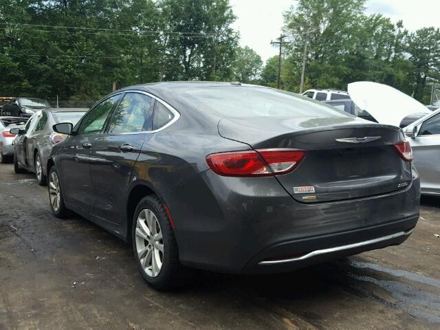 1C3CCCAB1GN164607 - 2016 CHRYSLER 200 LIMITE GRAY photo 3