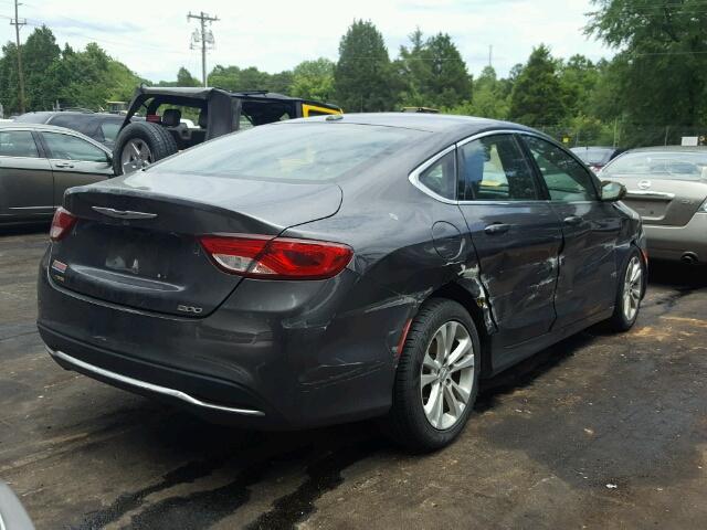 1C3CCCAB1GN164607 - 2016 CHRYSLER 200 LIMITE GRAY photo 4