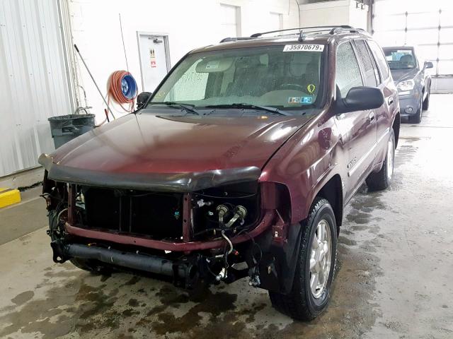 1GKDT13S462292877 - 2006 GMC ENVOY BURGUNDY photo 2