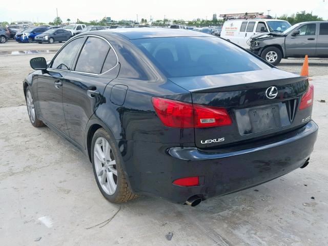 JTHBK262965021799 - 2006 LEXUS IS 250 BLACK photo 3