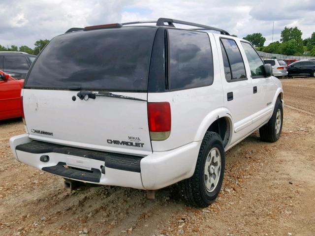 1GNDT13X93K174012 - 2003 CHEVROLET BLAZER WHITE photo 4