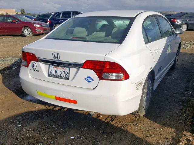 19XFA4F59AE000041 - 2010 HONDA CIVIC GX WHITE photo 4