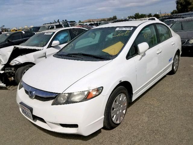 19XFA4F59AE000525 - 2010 HONDA CIVIC GX WHITE photo 2