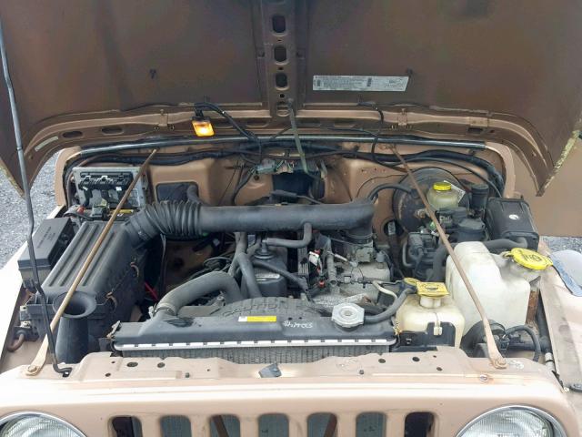 1J4FY19S1XP466335 - 1999 JEEP WRANGLER / GOLD photo 7