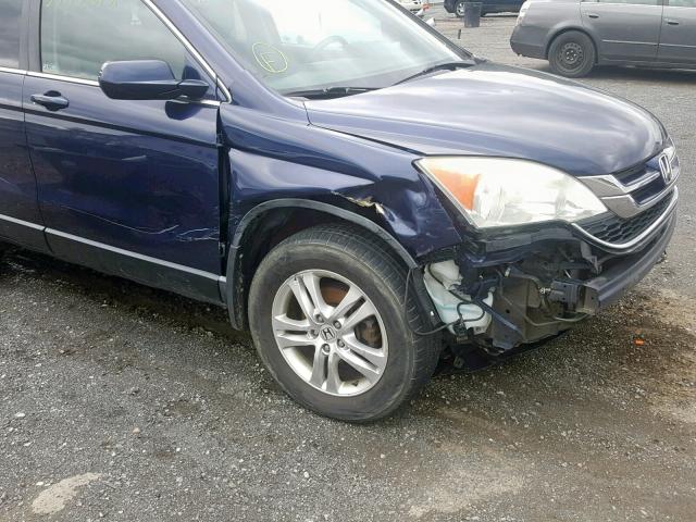 5J6RE4H72AL082177 - 2010 HONDA CR-V EXL BLUE photo 9