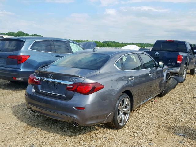 JN1BY1PP0GM631329 - 2016 INFINITI Q70L 3.7 GRAY photo 4