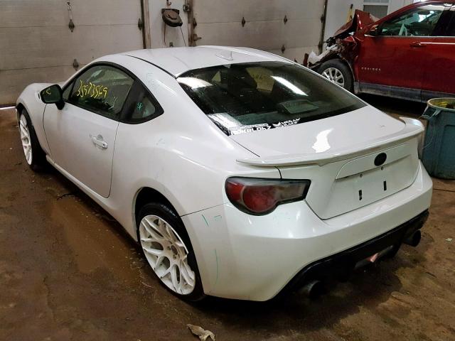 JF1ZNAA13G9707675 - 2016 TOYOTA SCION FR-S WHITE photo 3