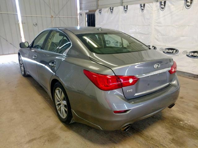 JN1BV7AR9EM694108 - 2014 INFINITI Q50 BASE GRAY photo 3