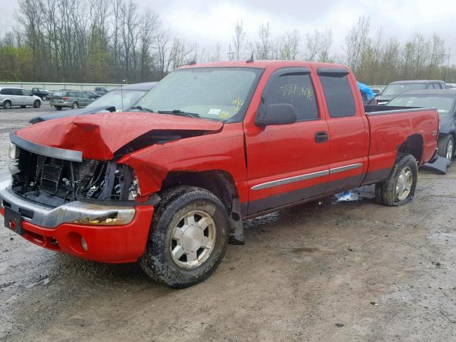 1GTEK19T24E327415 - 2004 GMC NEW SIERRA RED photo 2