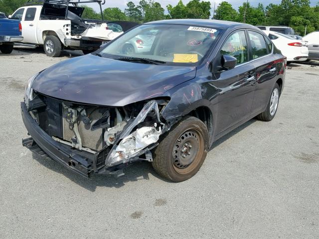 3N1AB7AP3EY268592 - 2014 NISSAN SENTRA S GRAY photo 2