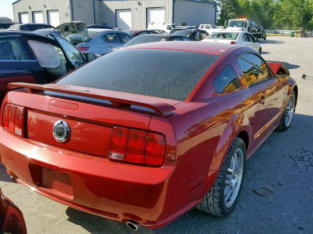 1ZVHT82H585161340 - 2008 FORD MUSTANG GT RED photo 4