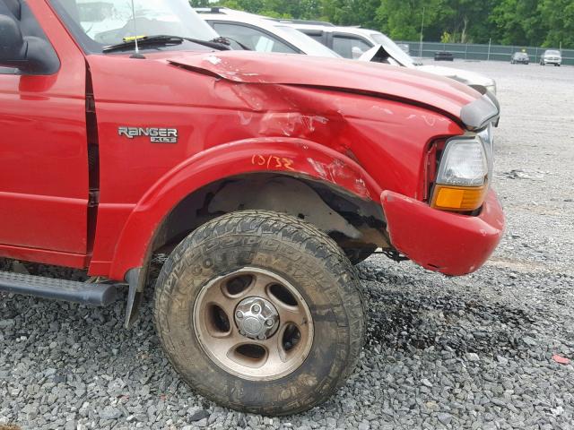 1FTZR15X7YTB14760 - 2000 FORD RANGER SUP RED photo 9