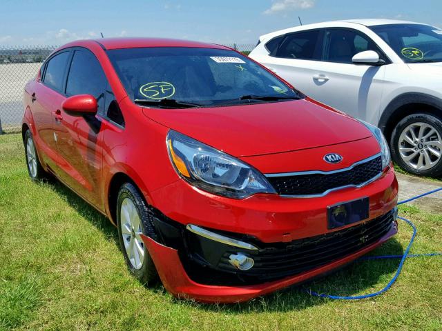 KNADN4A33G6633731 - 2016 KIA RIO EX RED photo 1