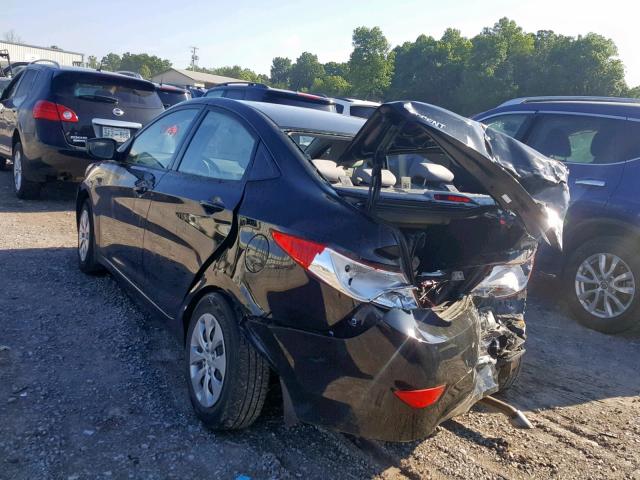 KMHCT4AE5HU266331 - 2017 HYUNDAI ACCENT SE BLACK photo 3