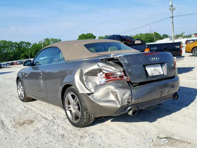 WAUDF48H07K031360 - 2007 AUDI A4 2.0T CA BROWN photo 3