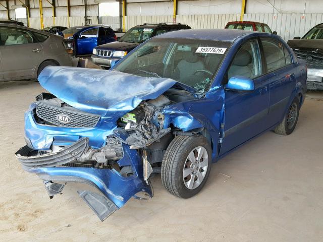 KNADE123966080952 - 2006 KIA RIO BLUE photo 2