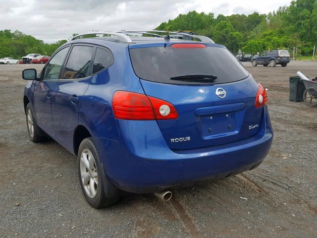 JN8AS58V39W179001 - 2009 NISSAN ROGUE S BLUE photo 3