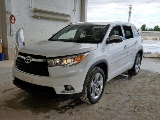 5TDYKRFH7FS096861 - 2015 TOYOTA HIGHLANDER WHITE photo 2