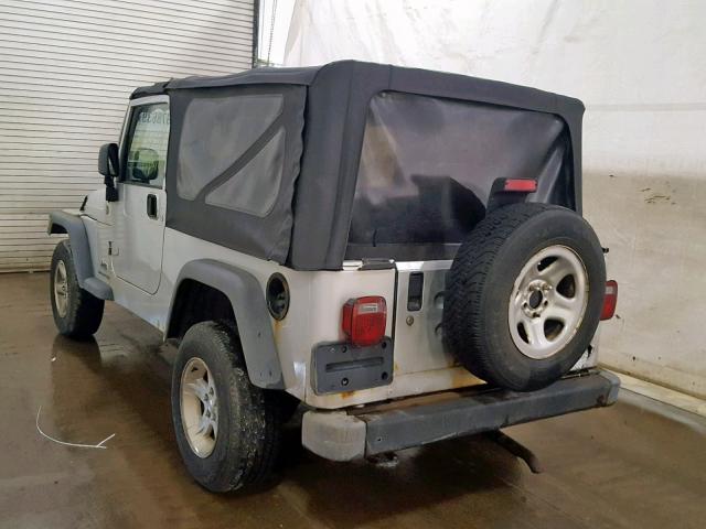 1J4FA49S54P803154 - 2004 JEEP WRANGLER / GRAY photo 3