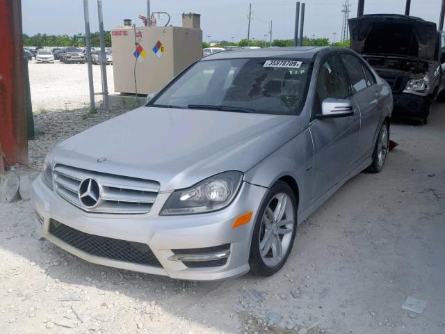 WDDGF4HB1CA609287 - 2012 MERCEDES-BENZ C 250 SILVER photo 2