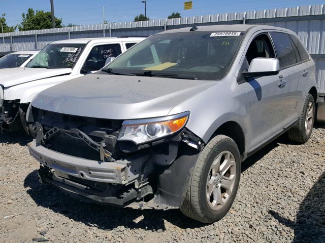 2FMDK3JC2BBA61563 - 2011 FORD EDGE SEL SILVER photo 2