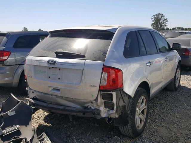 2FMDK3JC2BBA61563 - 2011 FORD EDGE SEL SILVER photo 4