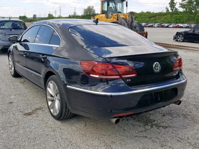 WVWGU7ANXDE556587 - 2013 VOLKSWAGEN CC VR6 4MO BLACK photo 3