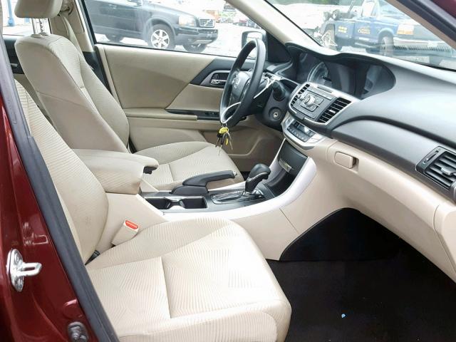 1HGCR2F35EA173158 - 2014 HONDA ACCORD LX BURGUNDY photo 5