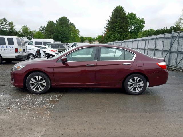 1HGCR2F35EA173158 - 2014 HONDA ACCORD LX BURGUNDY photo 9