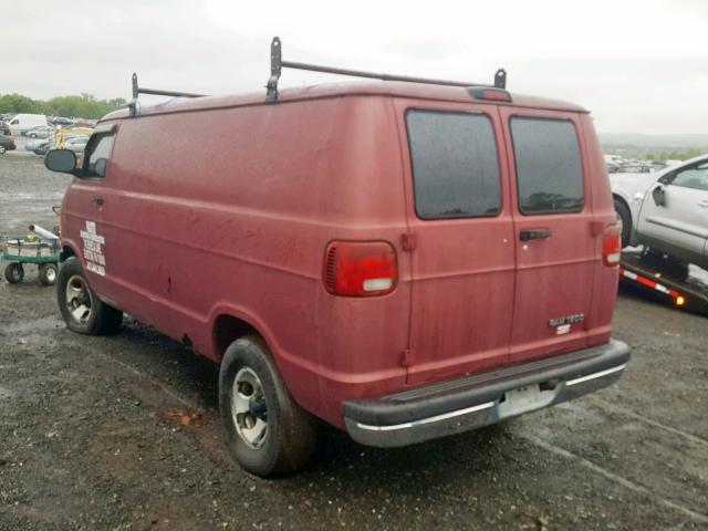 2D6WB11Z73K529644 - 2003 DODGE RAM VAN B1 RED photo 3