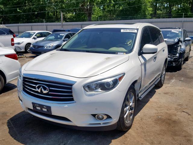 5N1AL0MN7DC321776 - 2013 INFINITI JX35 WHITE photo 2