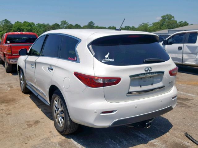 5N1AL0MN7DC321776 - 2013 INFINITI JX35 WHITE photo 3