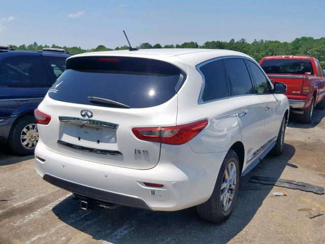 5N1AL0MN7DC321776 - 2013 INFINITI JX35 WHITE photo 4