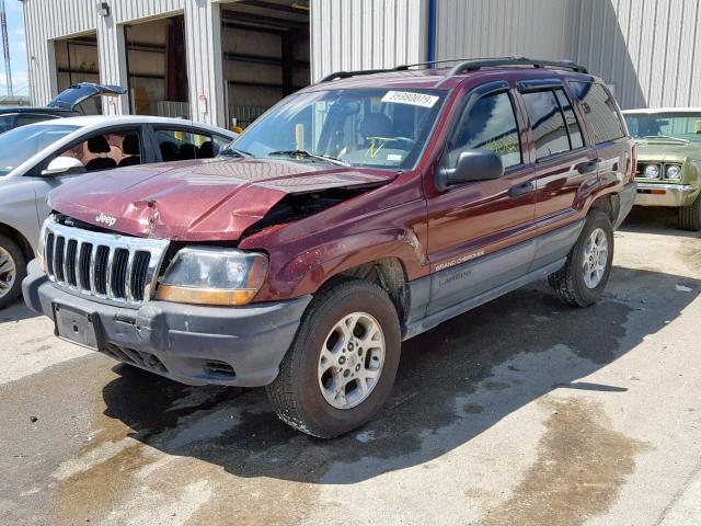 1J4GW58N2XC753106 - 1999 JEEP GRAND CHER RED photo 2