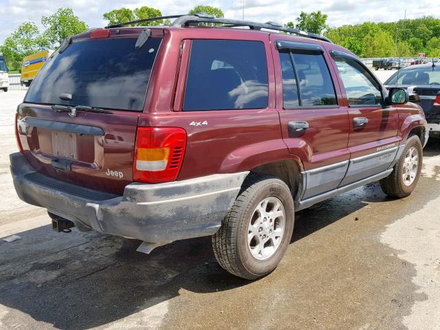 1J4GW58N2XC753106 - 1999 JEEP GRAND CHER RED photo 4