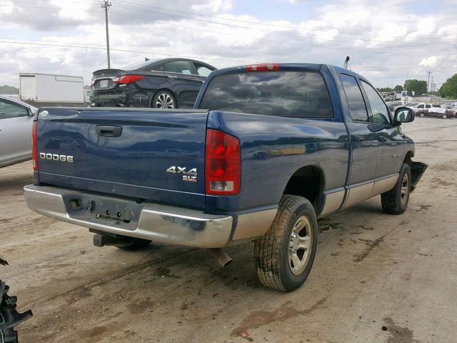 1D7HU18Z53J509943 - 2003 DODGE RAM 1500 S BLUE photo 4