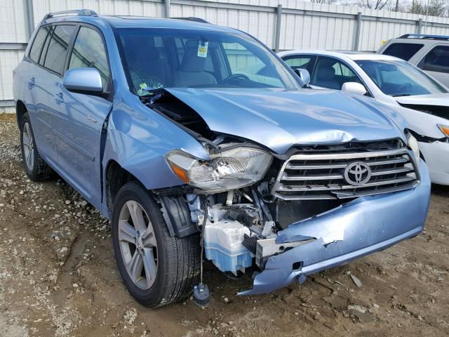 JTEDS43AX82008187 - 2008 TOYOTA HIGHLANDER BLUE photo 1