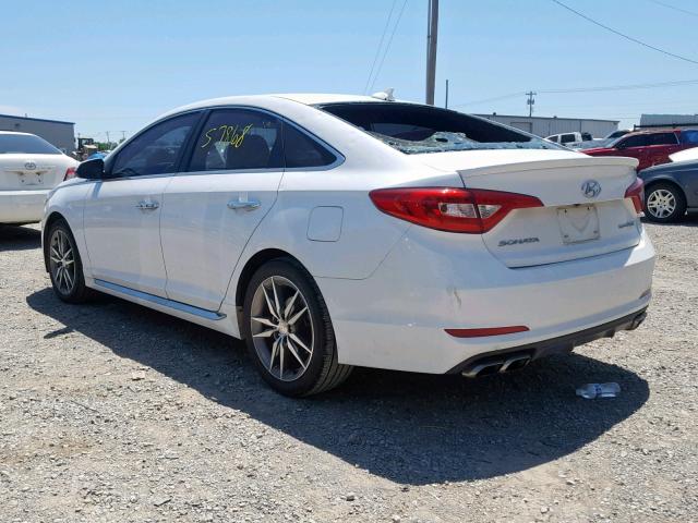 5NPE34AB5FH098698 - 2015 HYUNDAI SONATA SPO WHITE photo 3