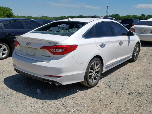 5NPE34AB5FH098698 - 2015 HYUNDAI SONATA SPO WHITE photo 4