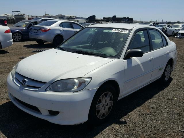 1HGEN26574L000315 - 2004 HONDA CIVIC GX WHITE photo 2