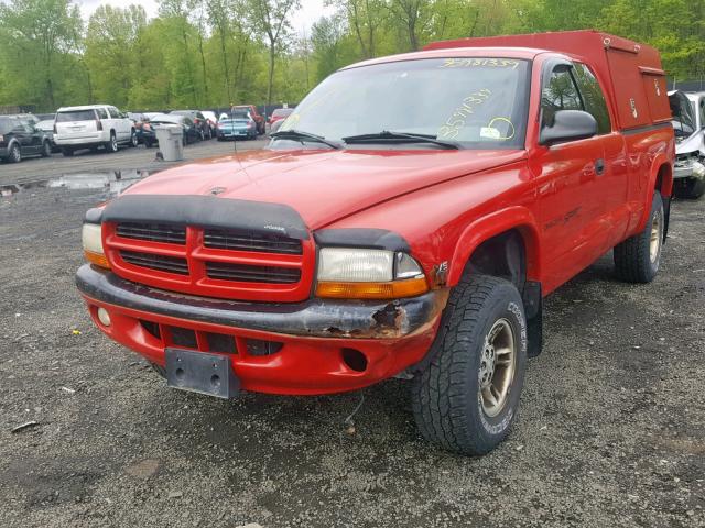 1B7GG22X4WS558169 - 1998 DODGE DAKOTA RED photo 2