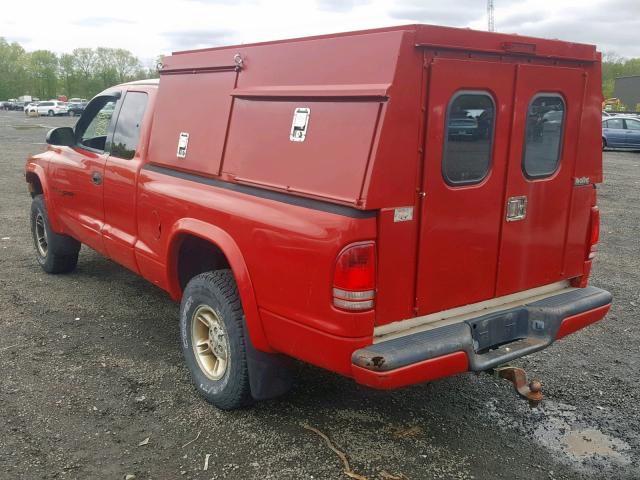 1B7GG22X4WS558169 - 1998 DODGE DAKOTA RED photo 3