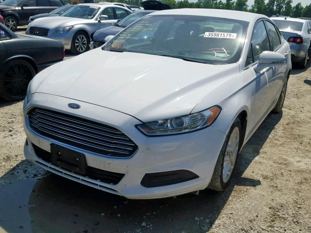 3FA6P0H77ER331968 - 2014 FORD FUSION SE WHITE photo 2