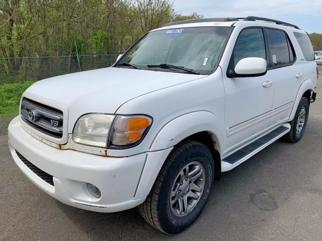 5TDBT48A43S195283 - 2003 TOYOTA SEQUOIA LI WHITE photo 2