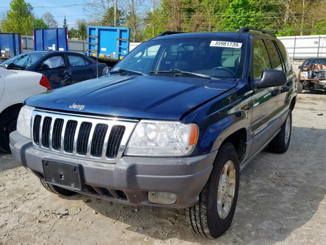 1J4GW38SX2C249096 - 2002 JEEP GRAND CHER BLUE photo 2